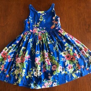 Ralph Lauren GUC Royal Blue Floral Dress